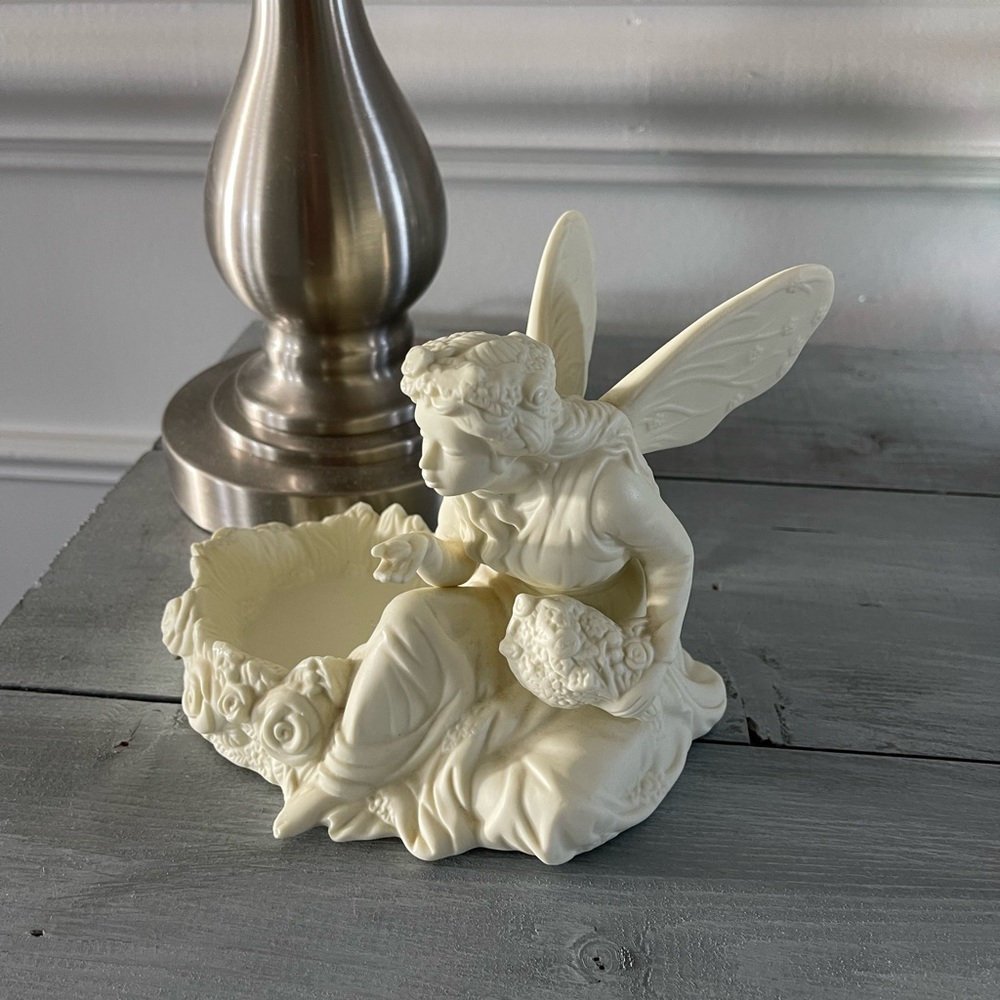Vintage Party light Angel tea light holder. Porcelain.